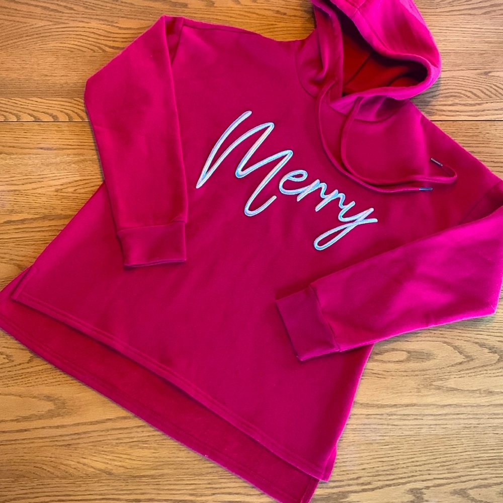 NWT Merry Hooded Sweatshirt - M